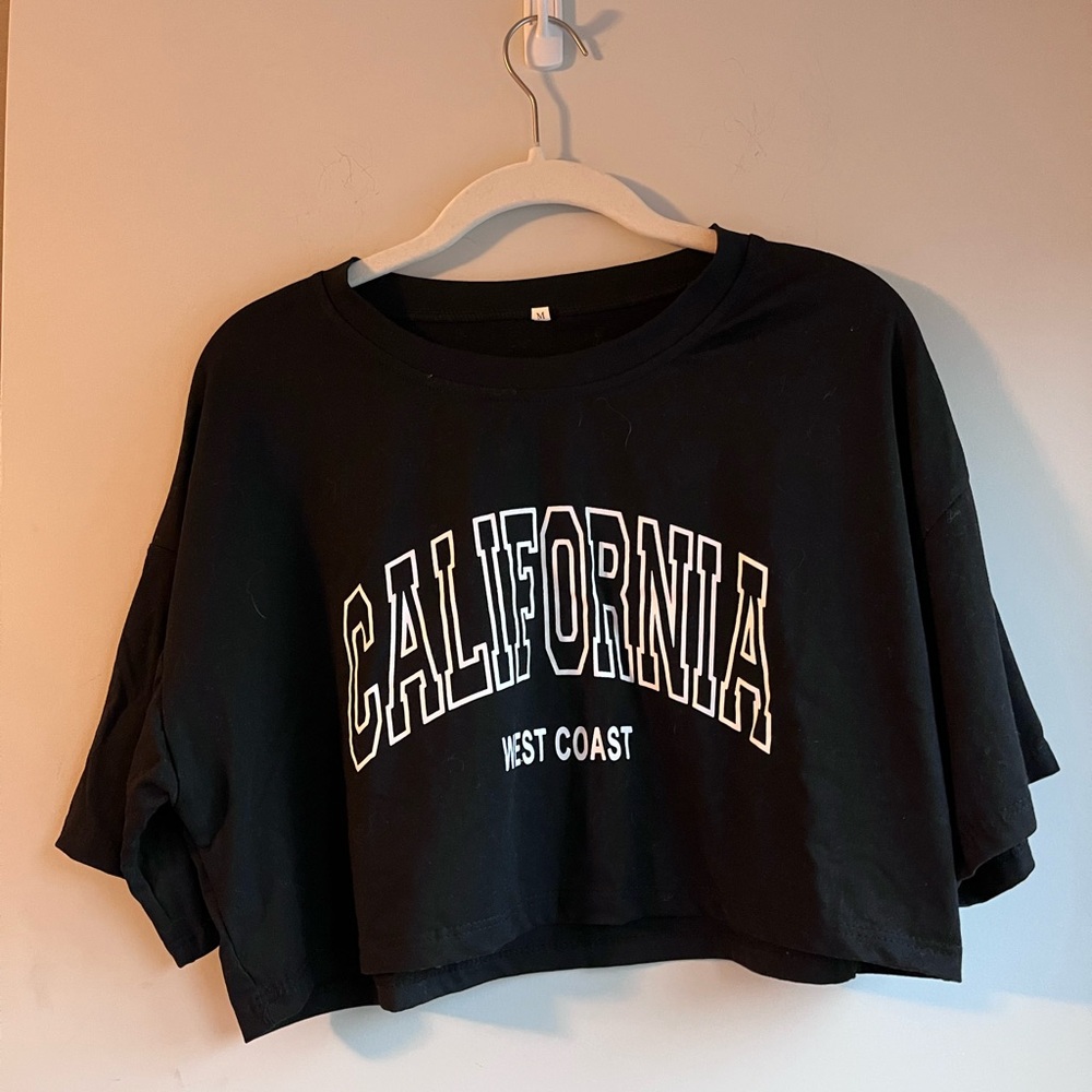 Black California West Coast Women's Crop Top